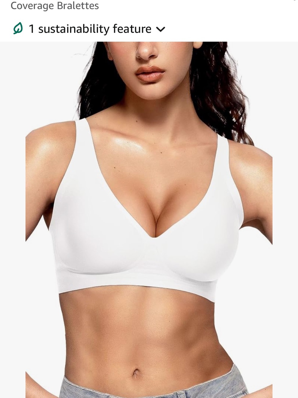 Seamless White Coverage Bralette - Women Intimates & Sleepwear